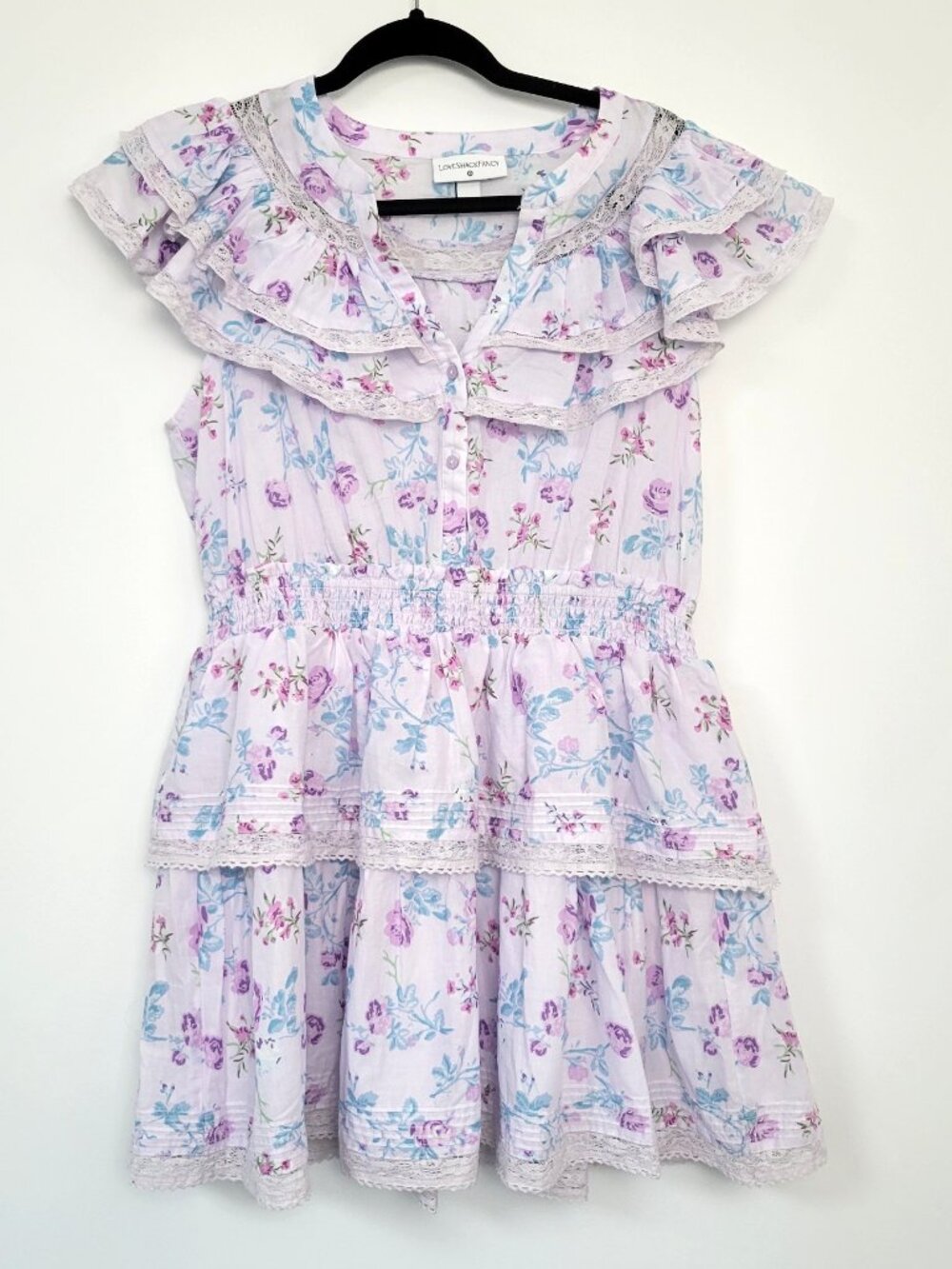 LoveShackFancy x Target 'Lou' Double Ruffle Mini Tiered Dress Coquette